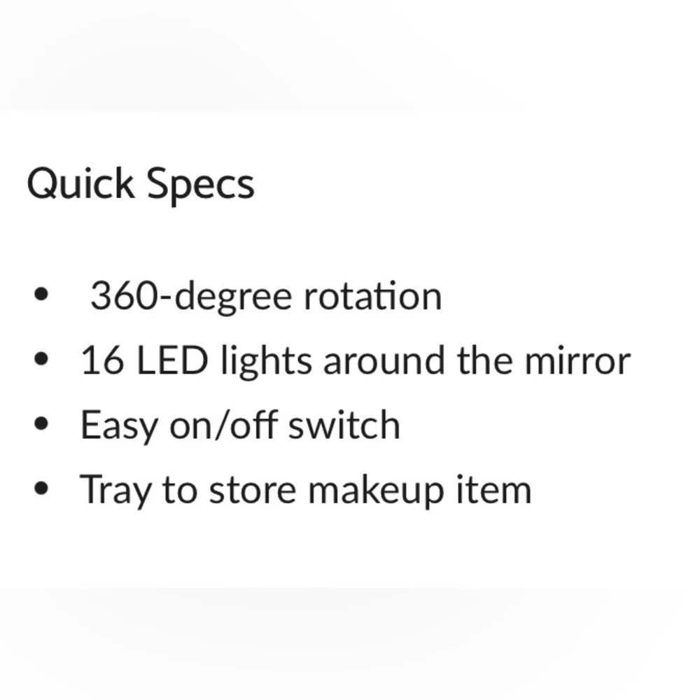 EUC - Vivitar - LED Lighted Vanity Mirror